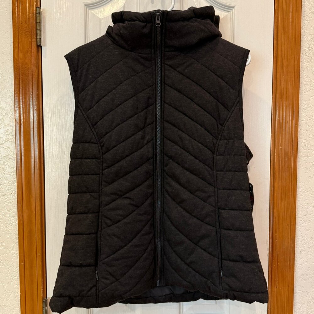 Chico's Hooded Puffer Vest, Black, size M (Chico's 1) - NWT!!